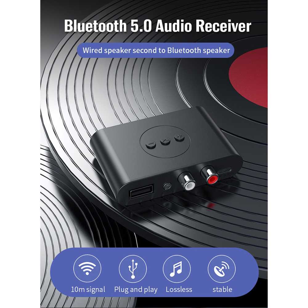 VIKEFON Audio Bluetooth 5.0 Receiver Adapter 3.5mm - BLS-B21 ( Al-Yusi )