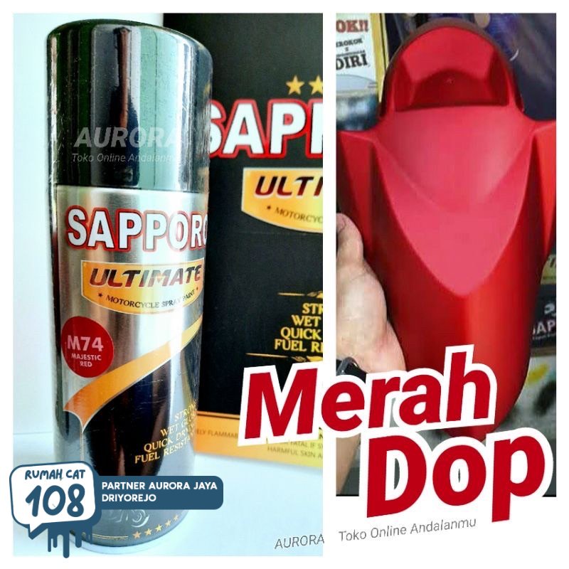 

Rumah Cat - Pilox Sapporo Ultimate M74 Majestic Red Merah Doff 400ml Honda PCX Scoopy Pilok Cat Dof Dop Rumah Cat Motor dan Mobil