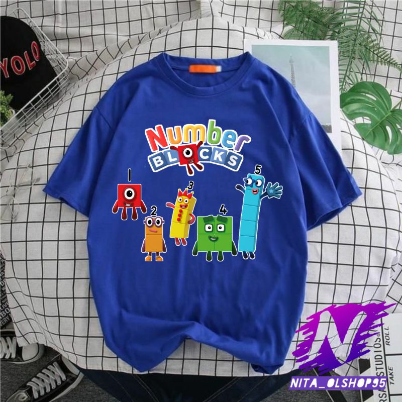 BAJU ANAK NUMBER BLOCKS kaos anak number blocks KAOS NOMBER BLOCKS