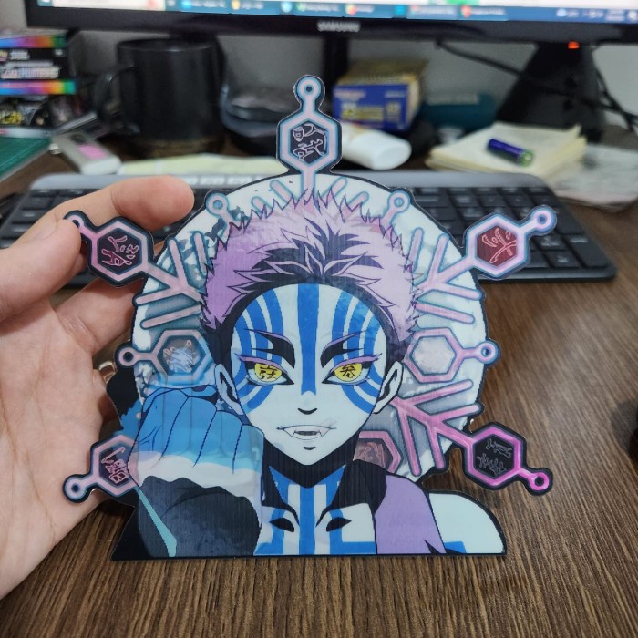 

STIKER 3D MOTION LENTICULAR ANIME - D0020 - Demon Slayer - Akaza