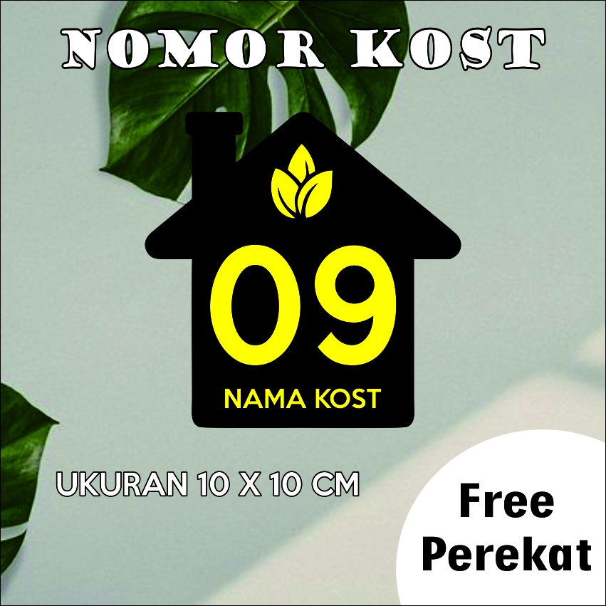 Nomor Kamar HOTEL KOS VILLA PENGINAPAN FREE DESAIN AKRILIK SUPER