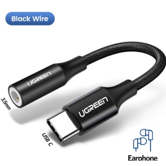 Terbaik Ugreen Kabel Adapter USB Tipe-C Ke Jack Earphone 3.5mm Untuk mate 20 P30 pro Xiaomi Mi 6 8 q