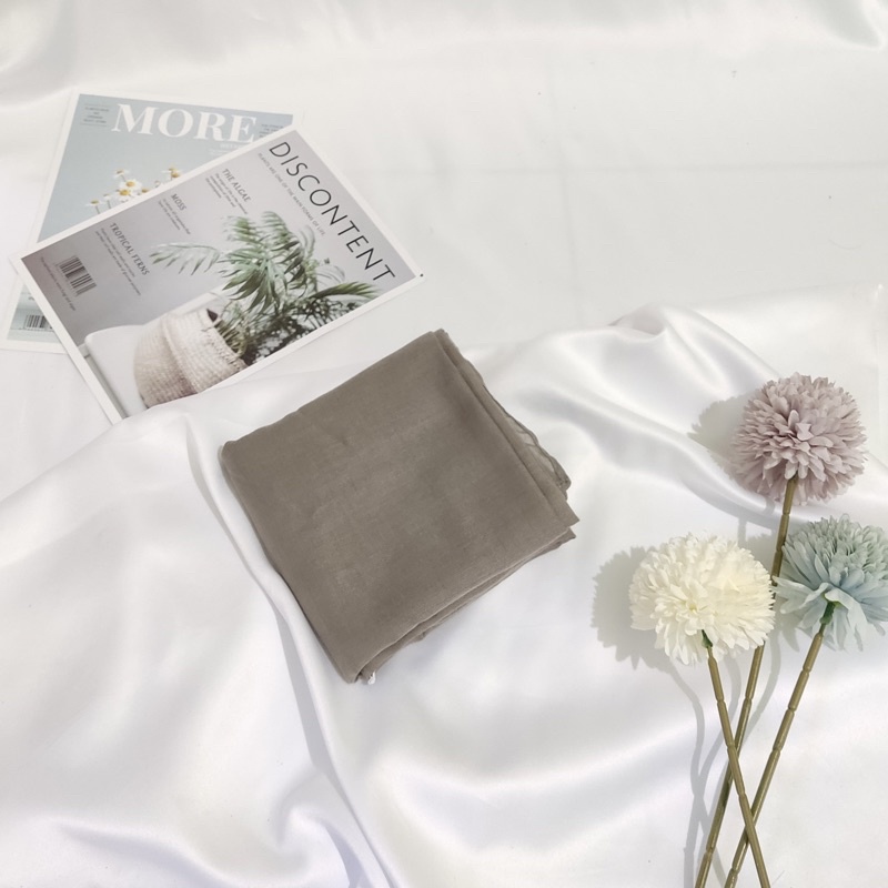 Paris Premium Voal // Paris Premium // Segi Empat Paris Polos-coklat abu