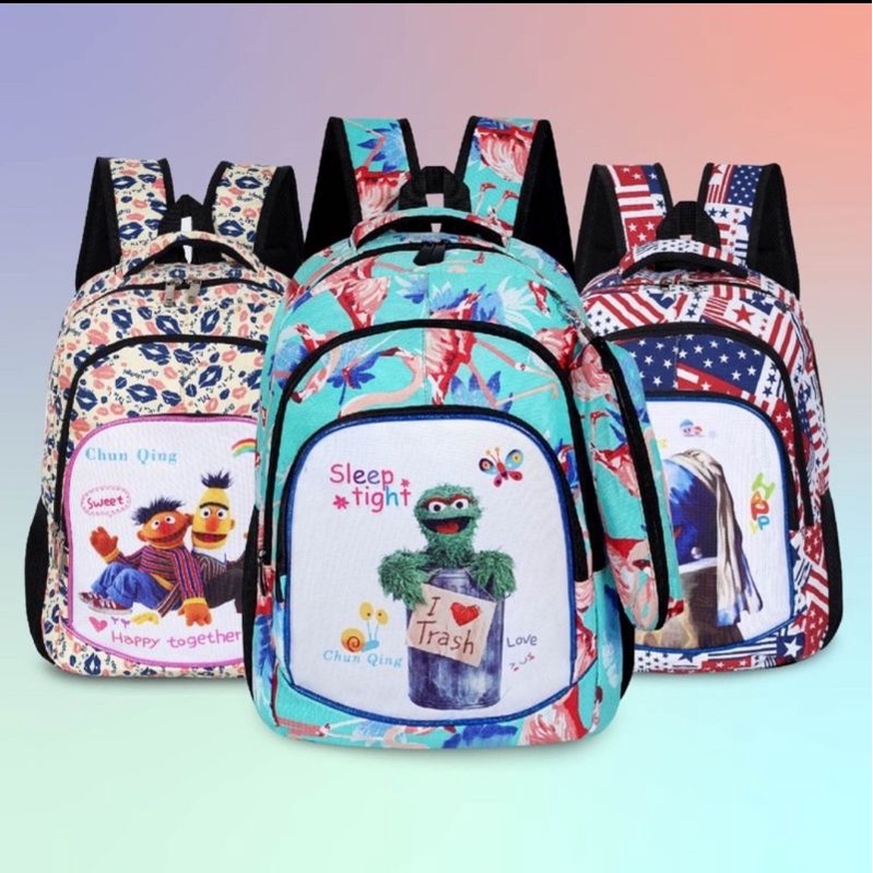 tas ransel anak tas sekolah elmo tas murah premium