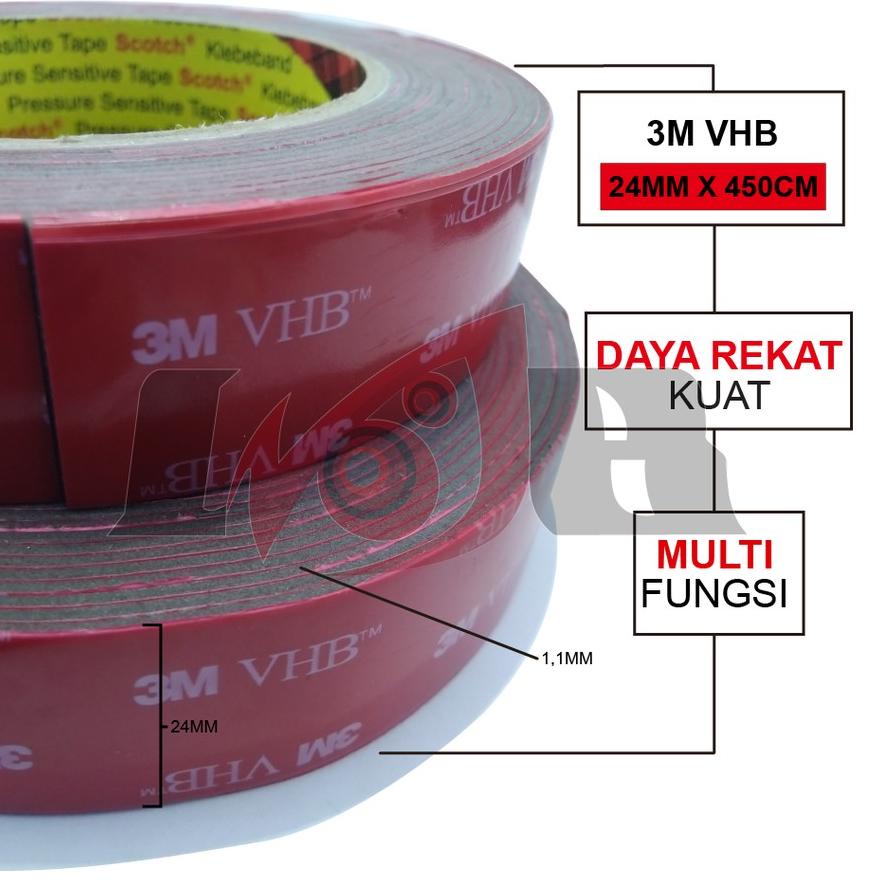 

11.11✔️Double Tape 3M VHB 4900 size 24mm 450cm Lem Dobel Perekat Automotive|KD7