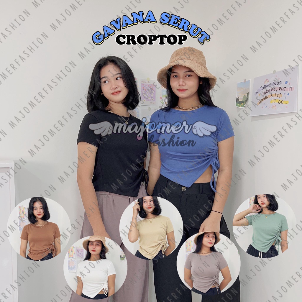 MAJOMER ® | GAVANA SERUT CROPTOP - ATASAN WANITA