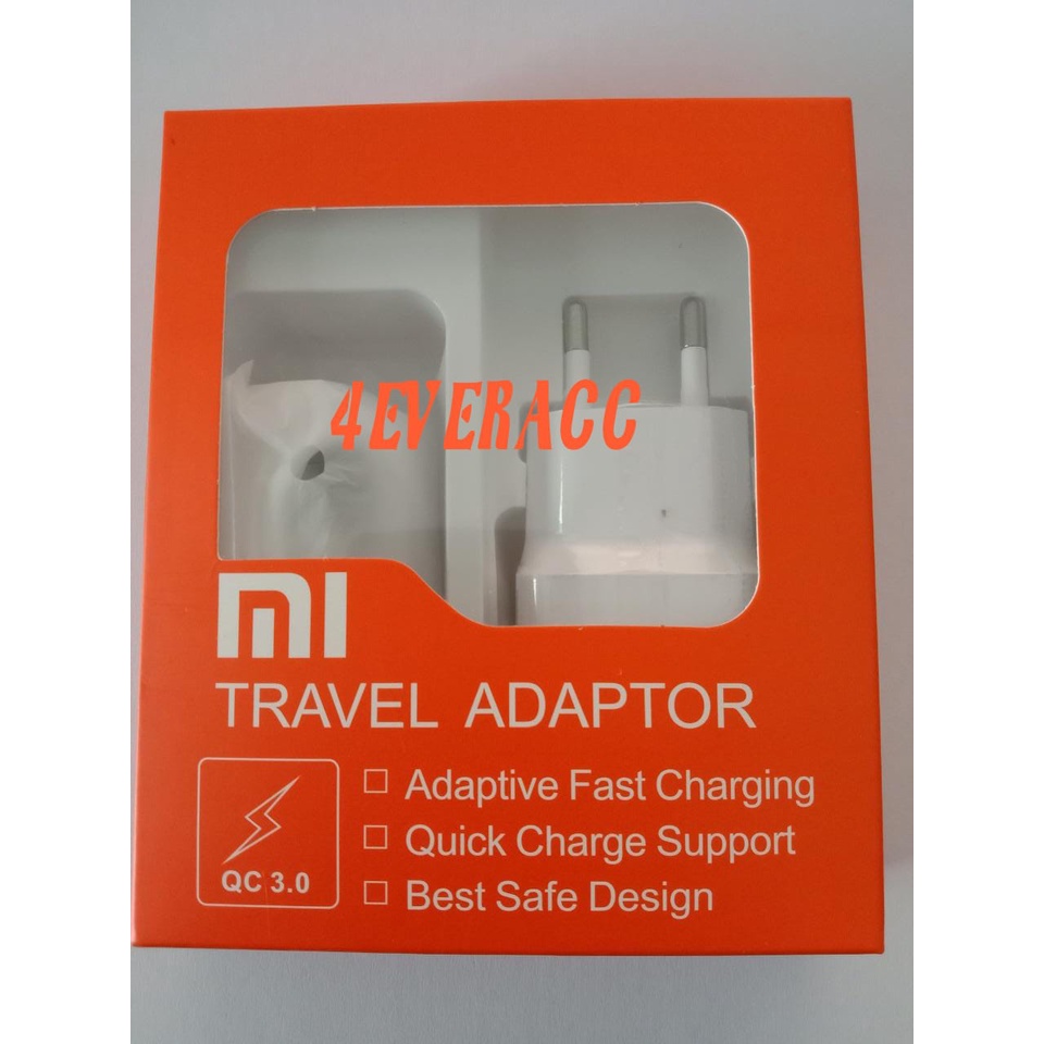 CHARGER XIAOMI ORIGINAL FAST CHARGING QC 3.0 5V 2.5A / 9V 2A FAST 18W