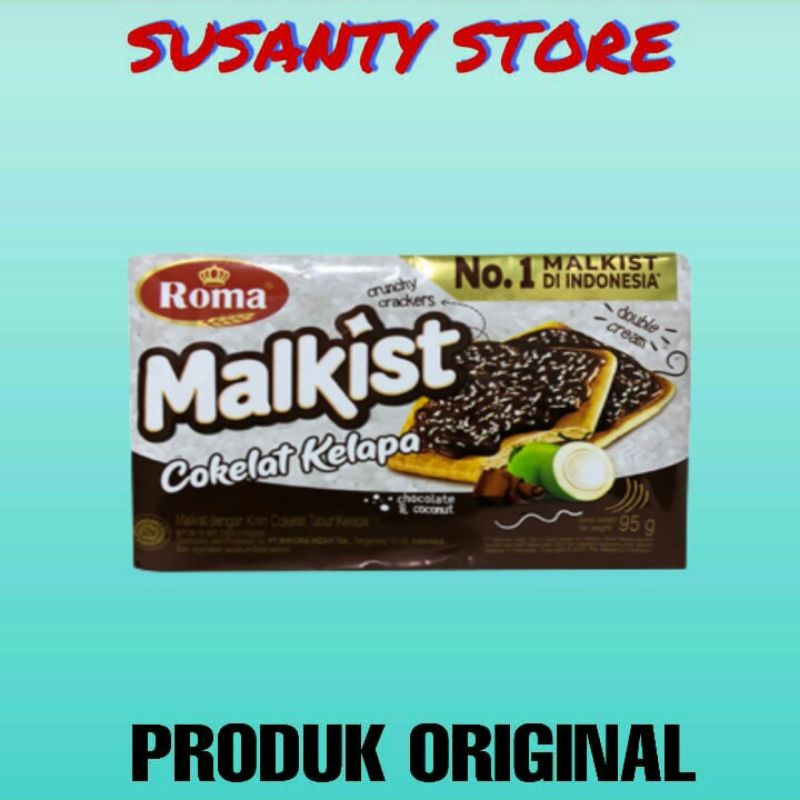 

ROMA MALKIST CRACKERS COKLAT KELAPA 95GR.