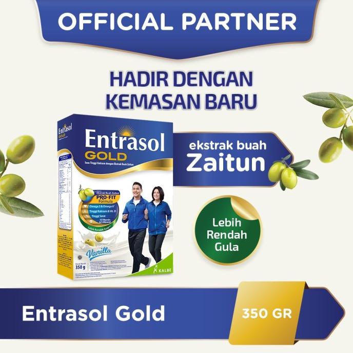 

[ COD ] Entrasol Gold Susu Kalsium Original/ Vanila/ Coklat 350 gram