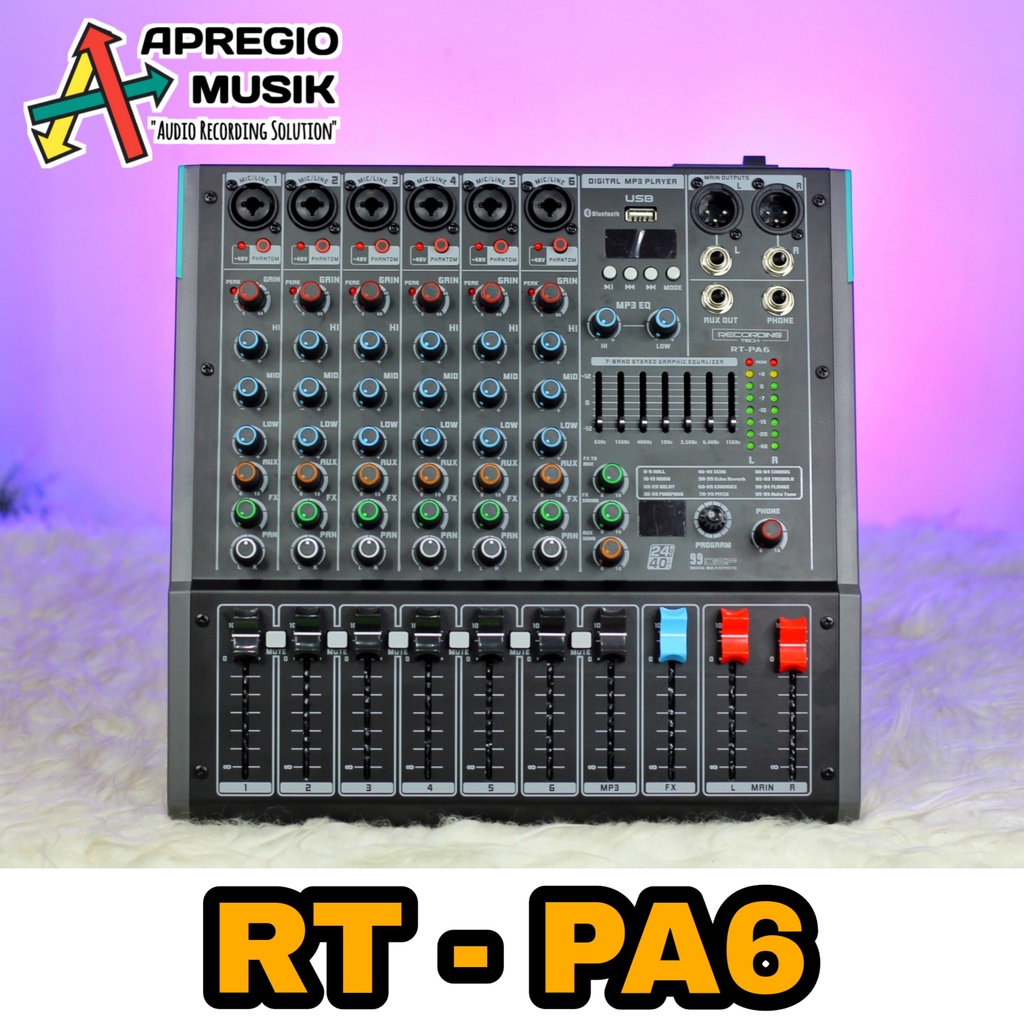 Recording Tech RT-PA6 RT PA 6 Professional MIXER with USB