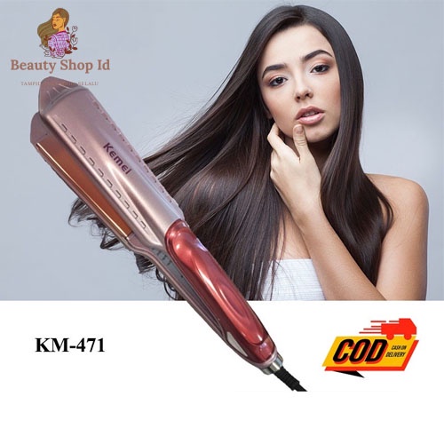 Beauty Jaya - Catokan Rambut Kemei 471 Cantokan Rambut Plat Lebar Temperatur Suhu Porfesional Hair Straightener
