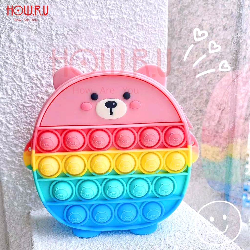 HOW.R.U | Tas Pop It Mini Model Lucu untuk Anak