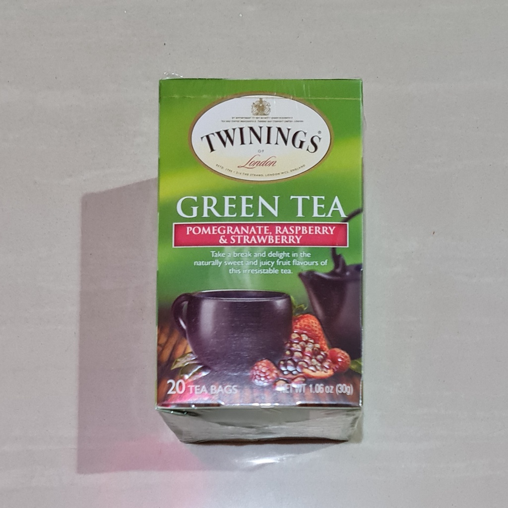 Twinings Green Tea Pomegranate, Raspberry &amp; Strawberry 20 x 1.5 Gram