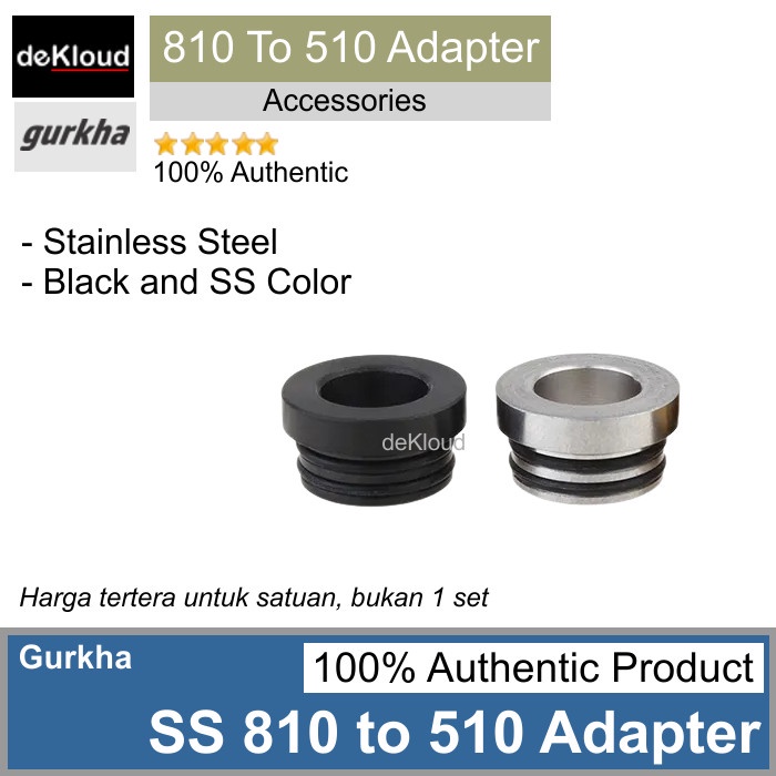 Autentik 810 to 510 Drip Tipx Adapter | Stainless Steel | adaptor