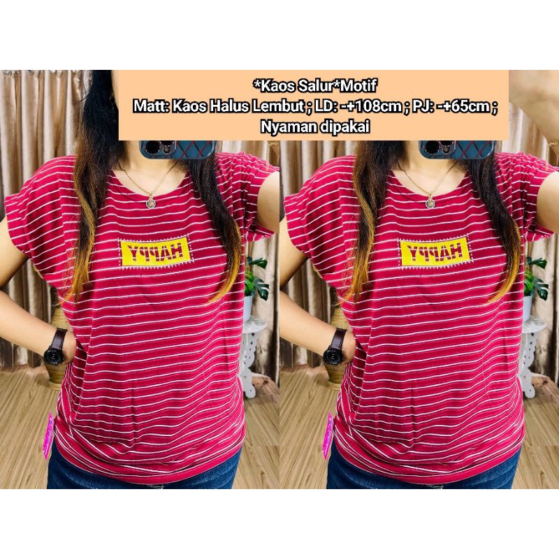 Kaos Murah / REALPICTURE foto Sendiri / Kaos Harian / Kaos Cewek / Kaos Murah Nyaman / Kaos Melarr / Kaos Halus Lembut / Kaos Polos Motif Salur