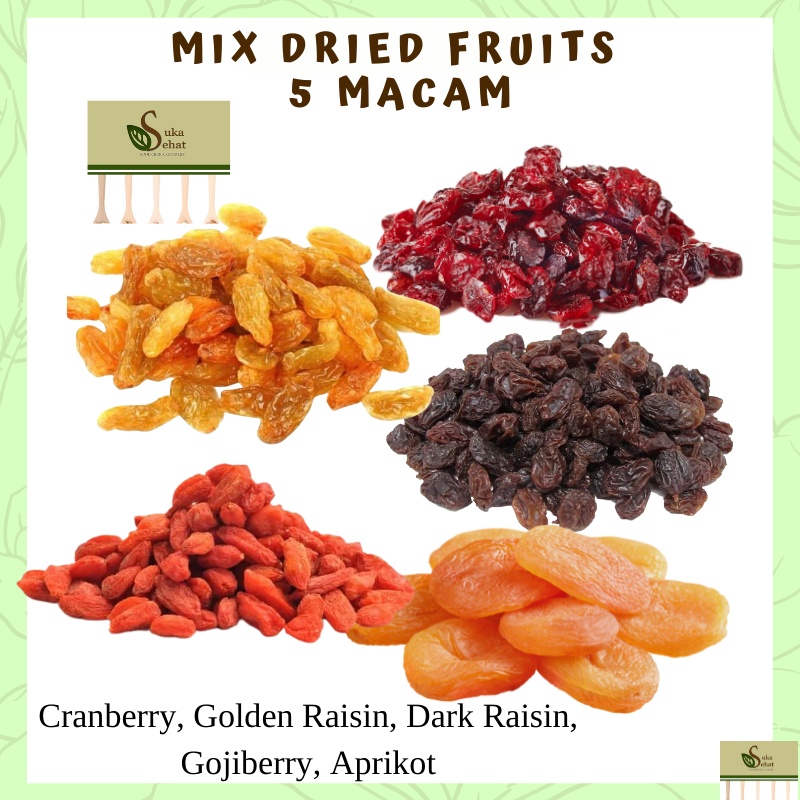 

Mix Buah Kering Mix Dried Fruits Aneka Macam Fruit Premium Tokosukasehat Trail Mix Bahan Granola Dan Muesli Siap Langsung Dikonsumsi