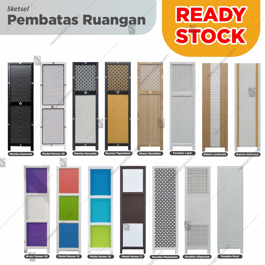 READY STOCK TERLARIS Sketsel Rotan, Pembatas ruang tamu, kantor, musholah penyekat Partisi Ruangan