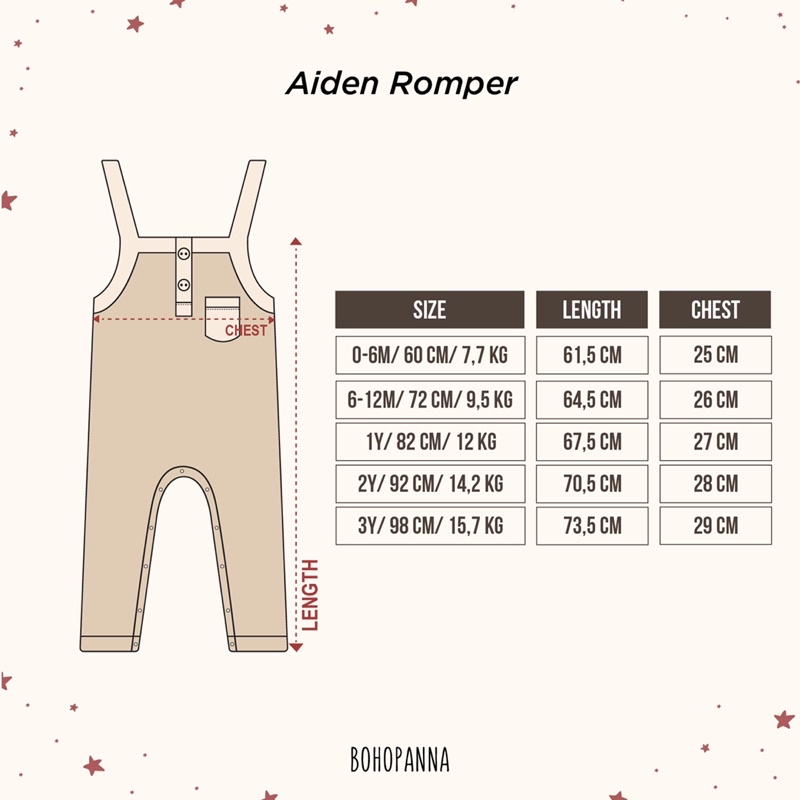 Bohopanna Aiden Romper 0-2thn / Romper Panjang Bayi