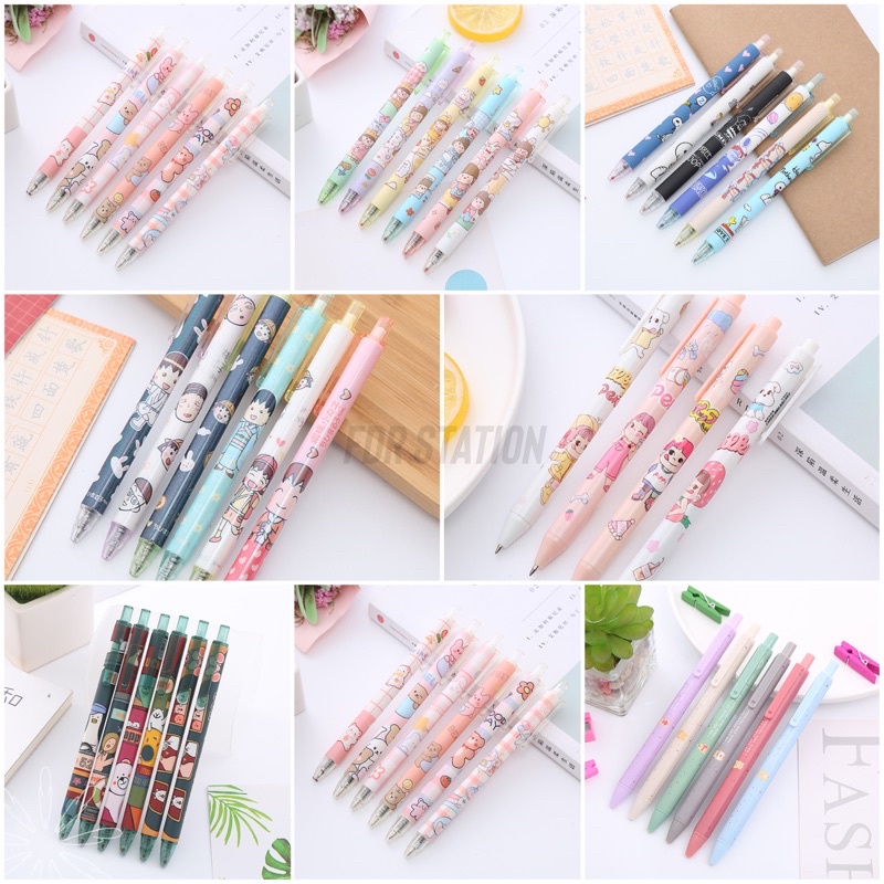 

Super Cute Pen Set Karakter Kartun 5Pcs FREE ISI