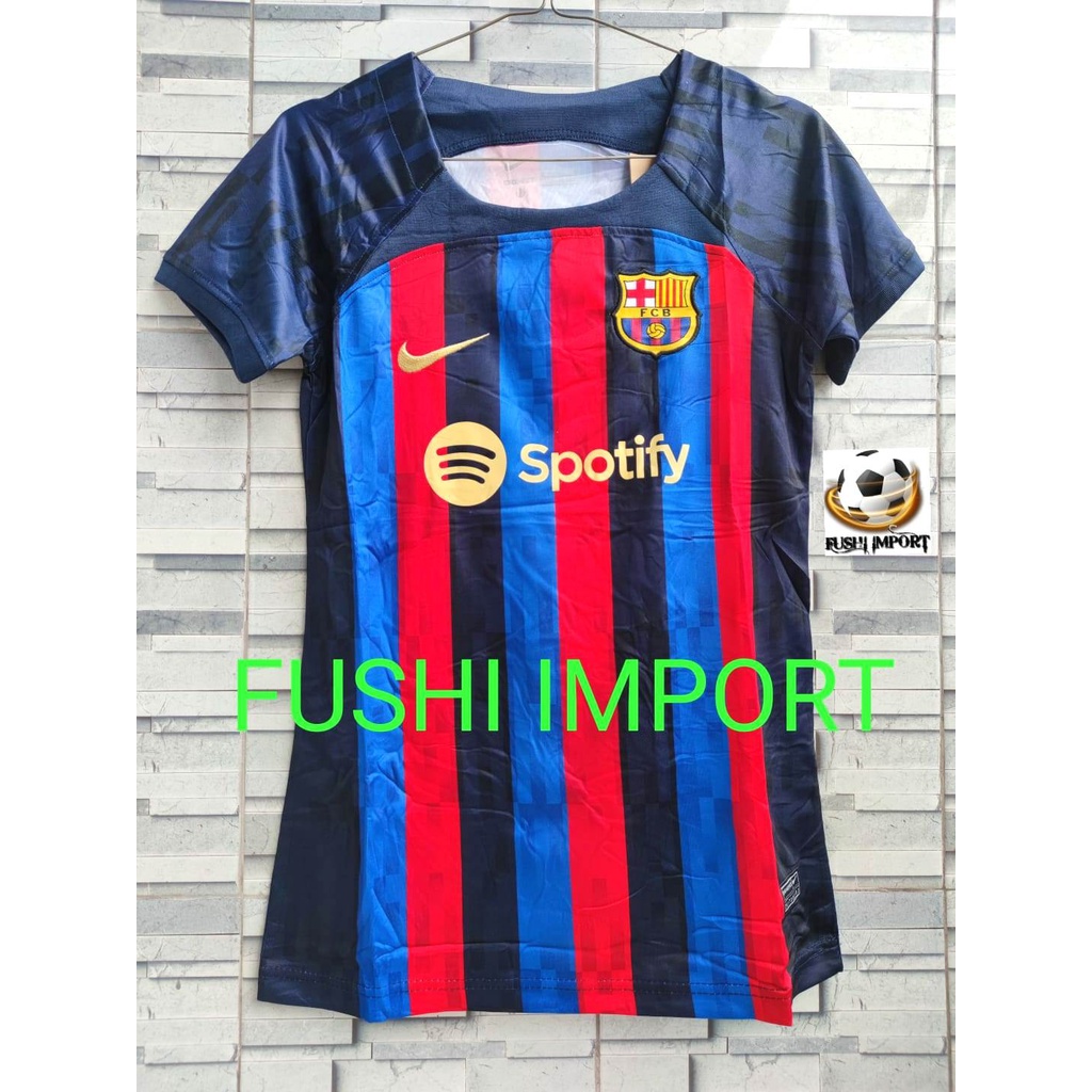 Jersey Baju Bola Barca Home Ladies Cewek 2022 2023 Grade Ori