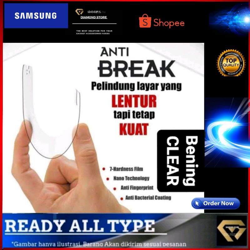 Samsung Tempered Anti Pecah Anti Break Anti Gores Clear TPU A02 A80 A04 A04s A02S A03 A03S A04 CORE A04S A04E A70 A22 A33 A73 5G A12 A13 A31 F04 A14 5G A34 A54 A24 4G M14