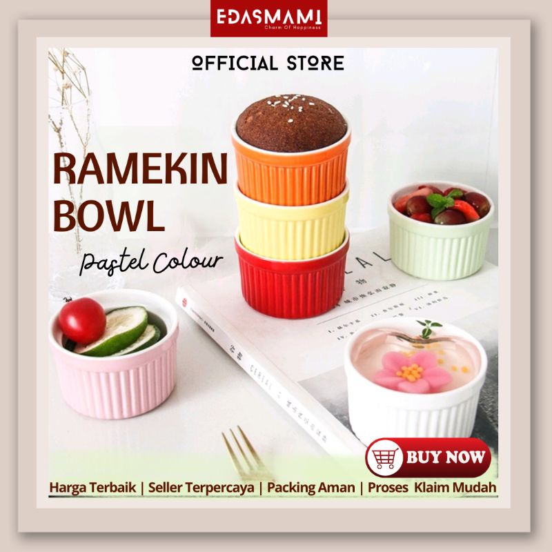 Jual EDASMAMI Ramekin Bowl Baking Oven Cup Cake Mangkok Keramik Shopee Indonesia
