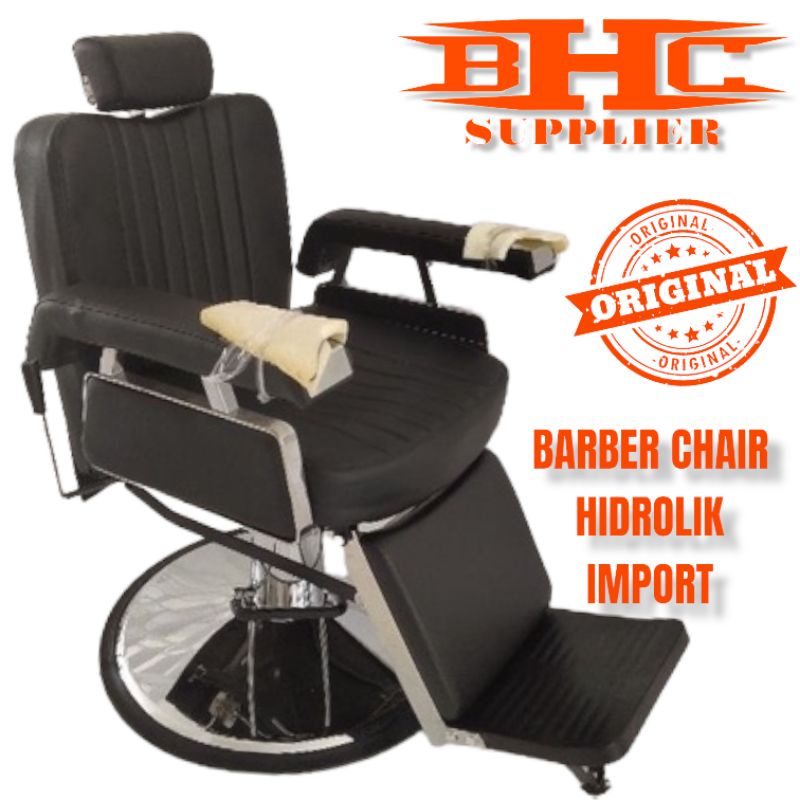 Kursi Barbershop Hidrolik Premium Import Kursi Pangkas Rambut / Kursi Cukur Rambut / Bukan Kursi Kantor / Kursi Stainless Full