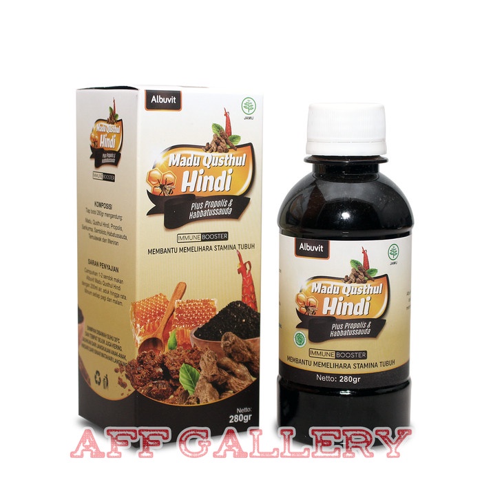 

SUPER AMPUH !! MADU QUSTHUL HINDI PLUS PROPOLIS & HABBATUSSAUDA 280GR-IMMUNE BOOSTER