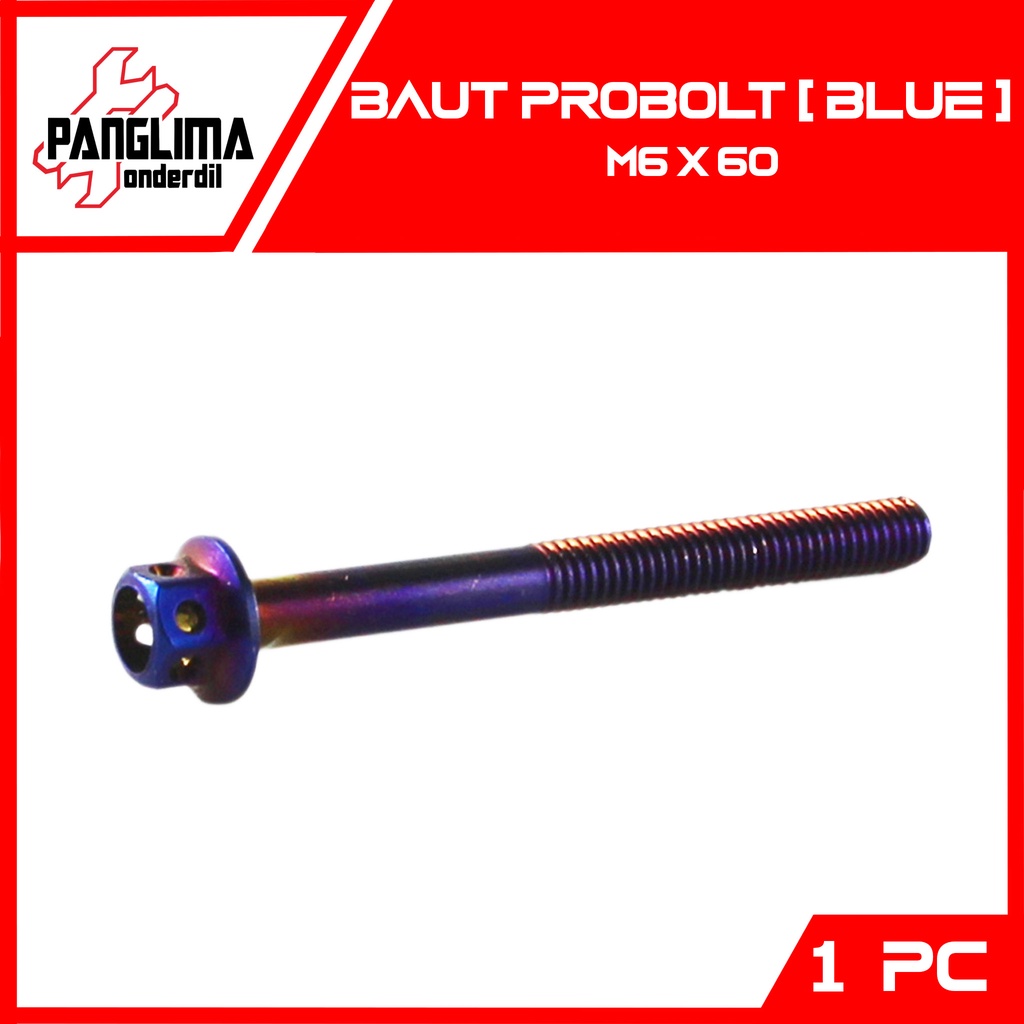 Baut Probolt Untuk Berbagai Keperluan Blue-Biru Baud -Pro Bolt M6x60-6x60-6 x 60 Kunci 8 Drat 10