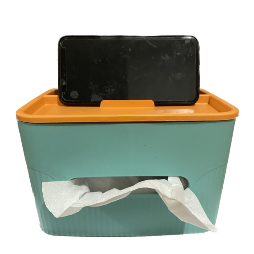 ( BISA COD ) PROMO KOTAK TISSUE MULTIFUNGSI / KOTAK TISU MINIMALIS / Tempat Tisu + Stand Phone Holder / Home Office Décor / BOX ORGANIZER / TISSUE BOX