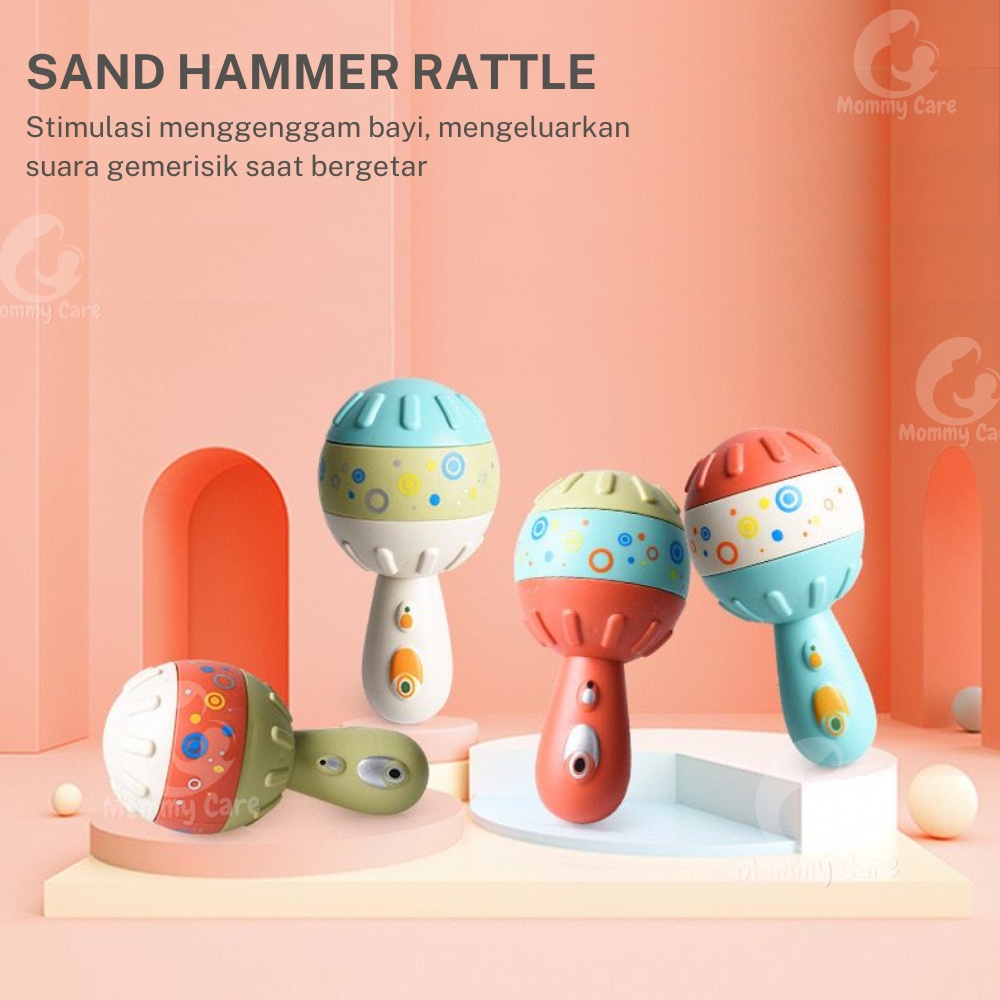 MOMMYCARE MAINAN RATTLE TEETHER BENTUK GITAR KARTUN UNTUK EDUKASI DINI BAYI NEWBORN