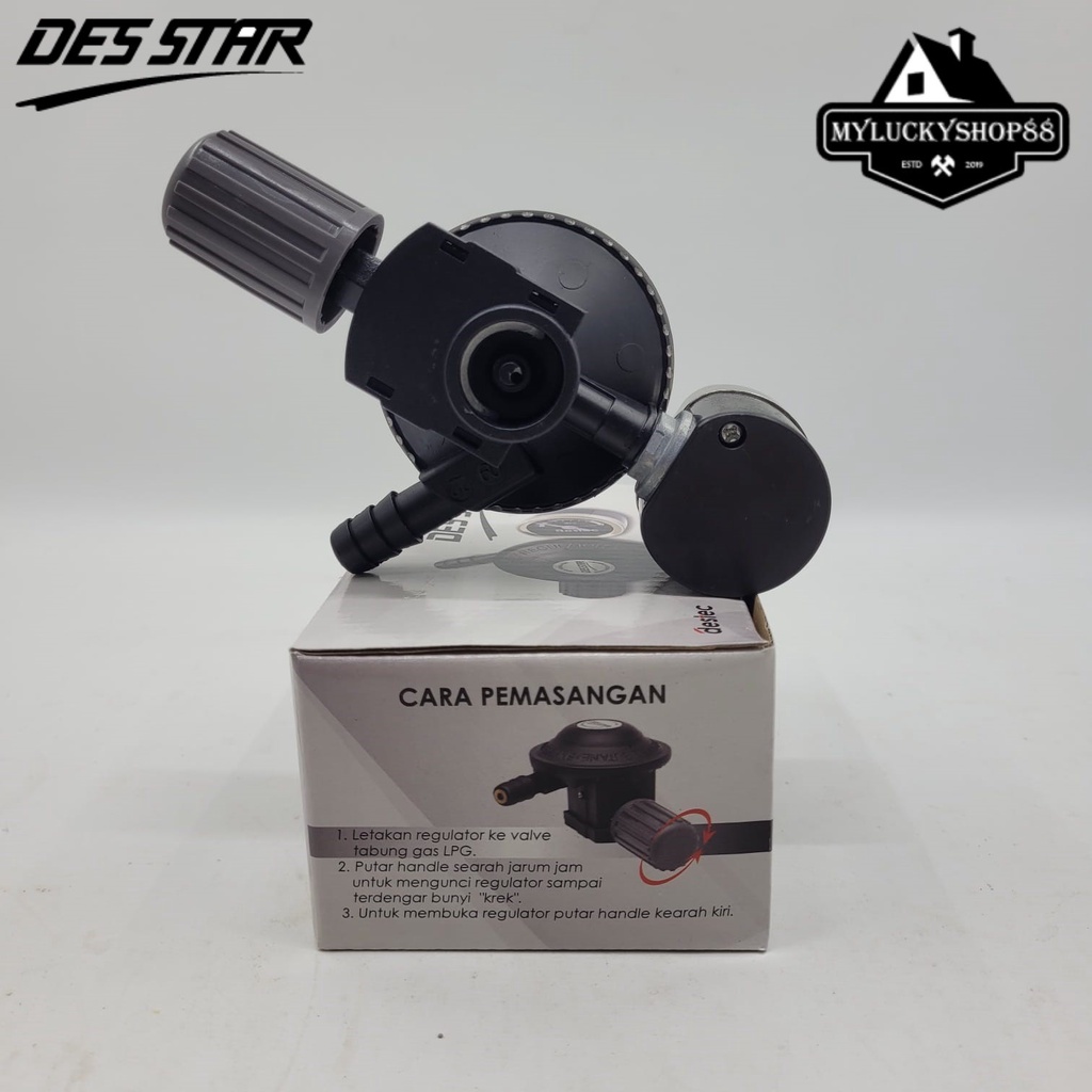 Regulator Gas Des Star DS-U12RM Tekanan Rendah Meter Non Meter DS-U12R