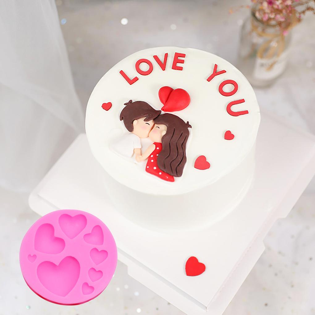 Cetakan Kue Hearted Silicone Fondant Mold DIY Cetakan Kue Coklat