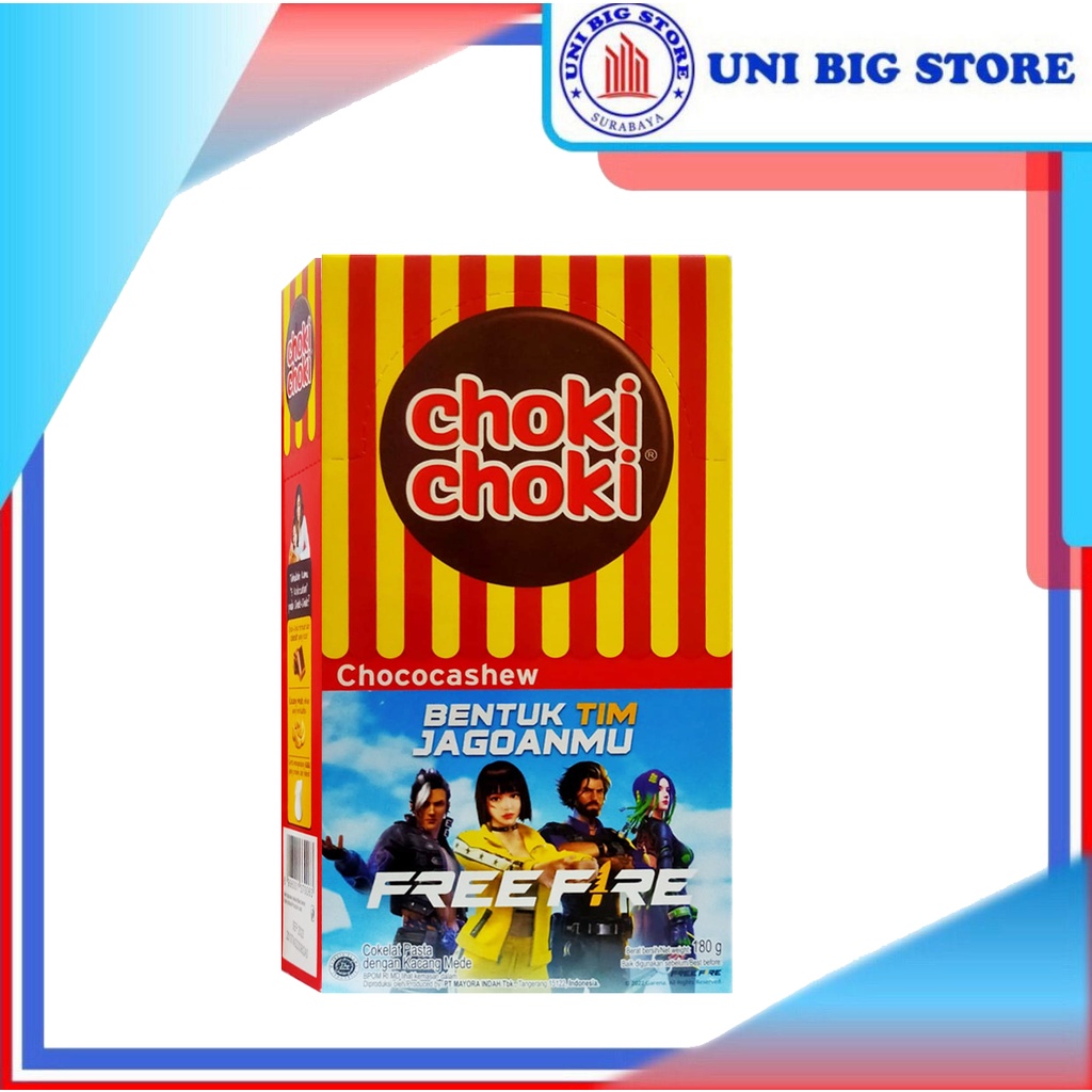 

Choki Choki Choco Cashew 9 gr x 20 pcs BOX Coklat Chokichoki