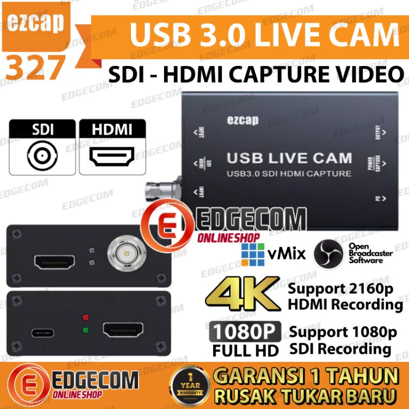 EZCAP 327 USB 3.0 SDI Video Capture Live CAM Streaming / EZCAP327