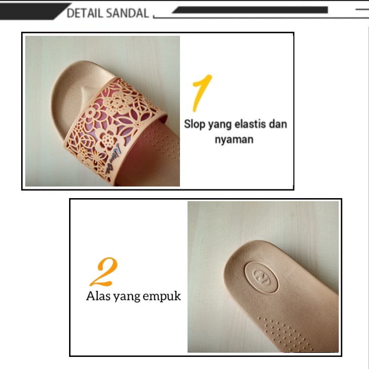 gof NEW ERA LB E 51155 Sandal Selop Flat Wanita Sandal Slop Jelly Sendal Cewek