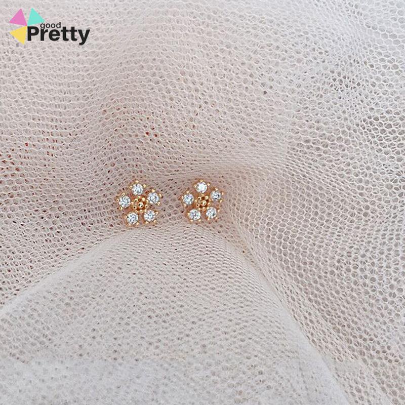 Anting Pejantan Kristal Berlian Titanium Steel S925 Untuk Wanita - PD