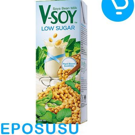

10.10 ✨Promo✨ Susu Soya V-Soy Kurang Manis - Soya Bean Milk 1000ml LESS SUGAR serbuuu !