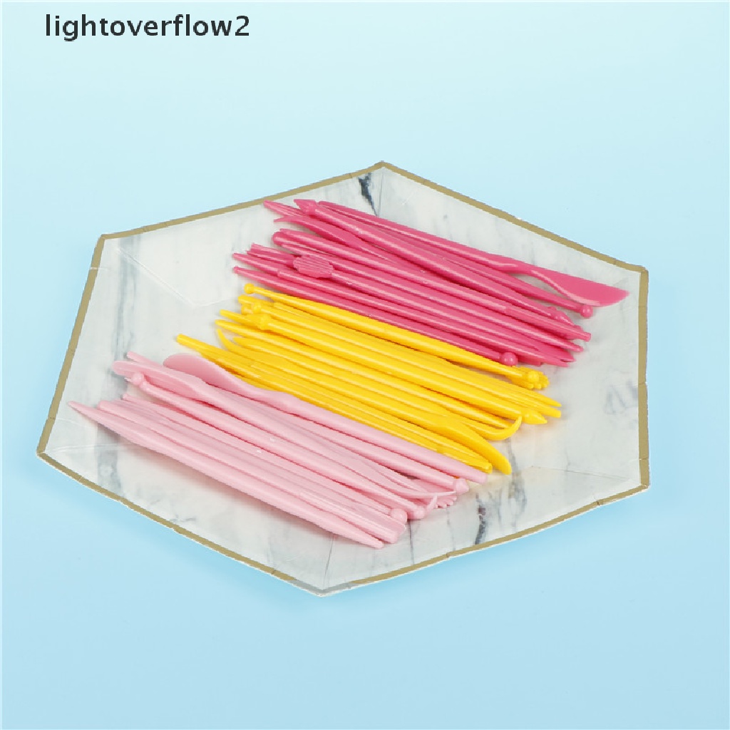 (lightoverflow2) 14pcs / Set Alat Ukir Fondant / Gula Bunga Untuk Dekorasi Kue (ID)