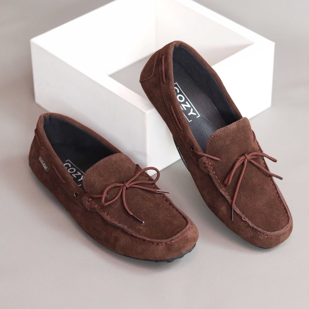 COD X SEPATU SLIP ON PRIA LOAFER DEWASA SUEDE PREMIUM CASUAL FORMAL SLIP ON PRIA KERJA KANTOR GURU PNS PESTA RESMI NYAMAN || SLIP ON PRIA PANSUS BERKUALITAS TRANDY