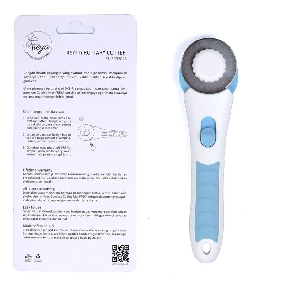 

Recomend Alat Potong Bahan Kain Rotary Cutter 450mm merk FREYA Quality ... ...