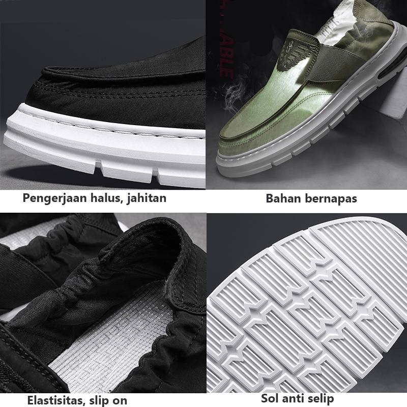 Sepatu kasual pria Sepatu Slip On pria Sepatu pria sepatu kain lembut Non-slip