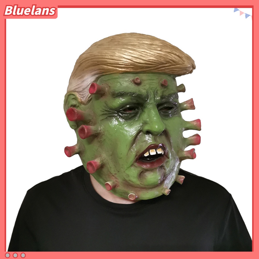 Cover Wajah Penuh Desain Donald Trump Bahan Latex Untuk Properti Pesta Halloween