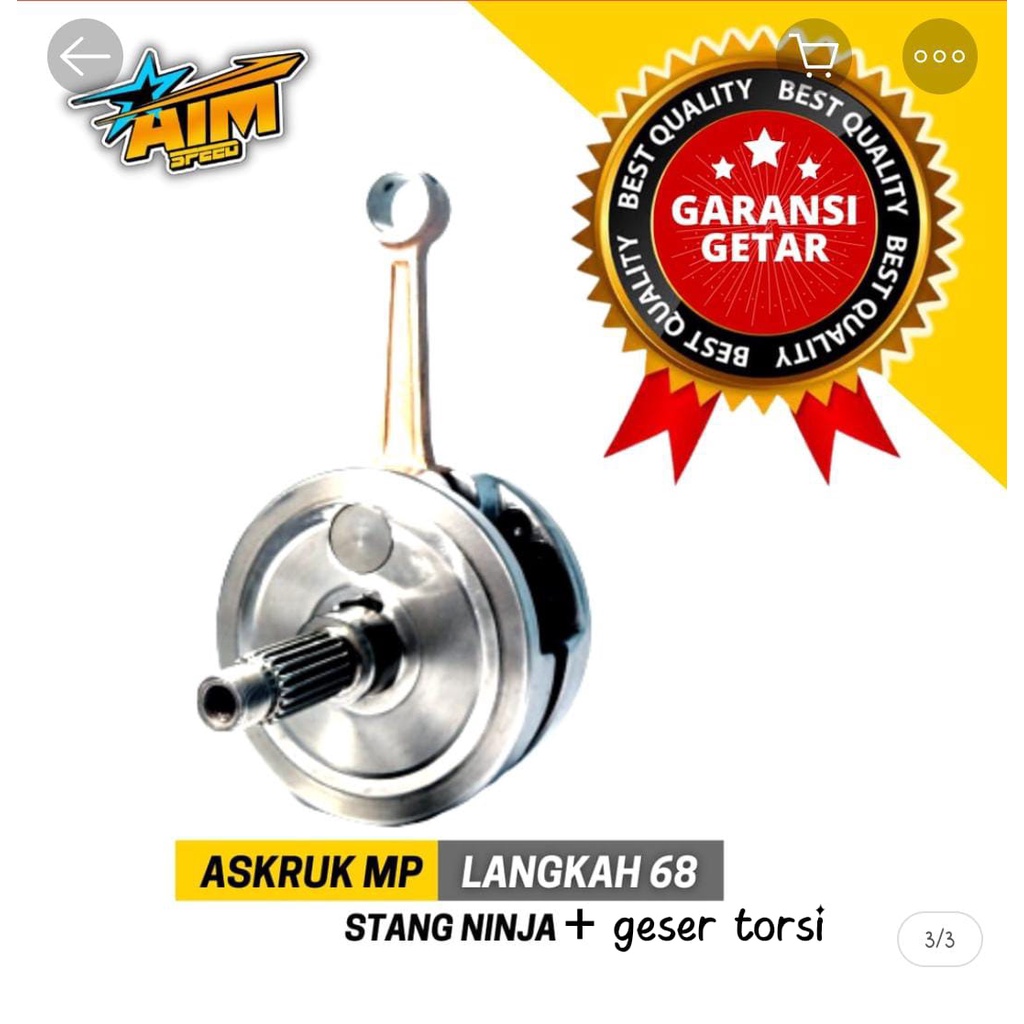 Askruk MP L68 stang Ninja Geser Torsi Kruk As Megapro Langkah up 68 AIM SPEED