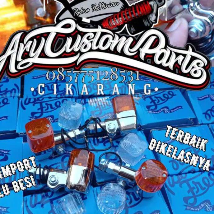 READY ✅sen sein palu riting sein custom besi acipi kecil diamond led 2 warna import cb racing gl 100