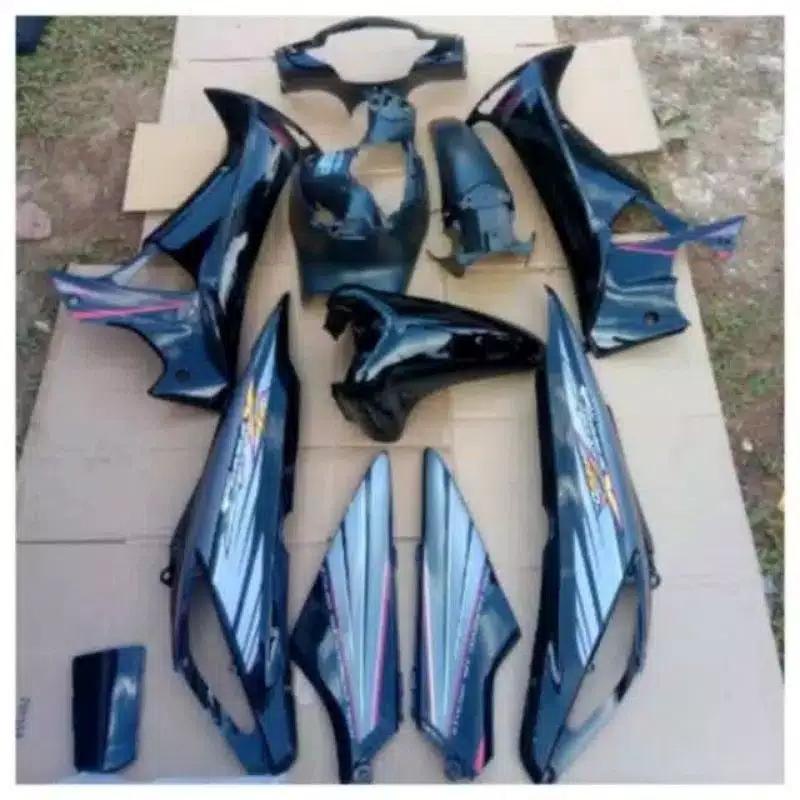 COVER BODY FULL SET HONDA SUPRA X 125 OLD HITAM / FULL BODY SUPRA X 125