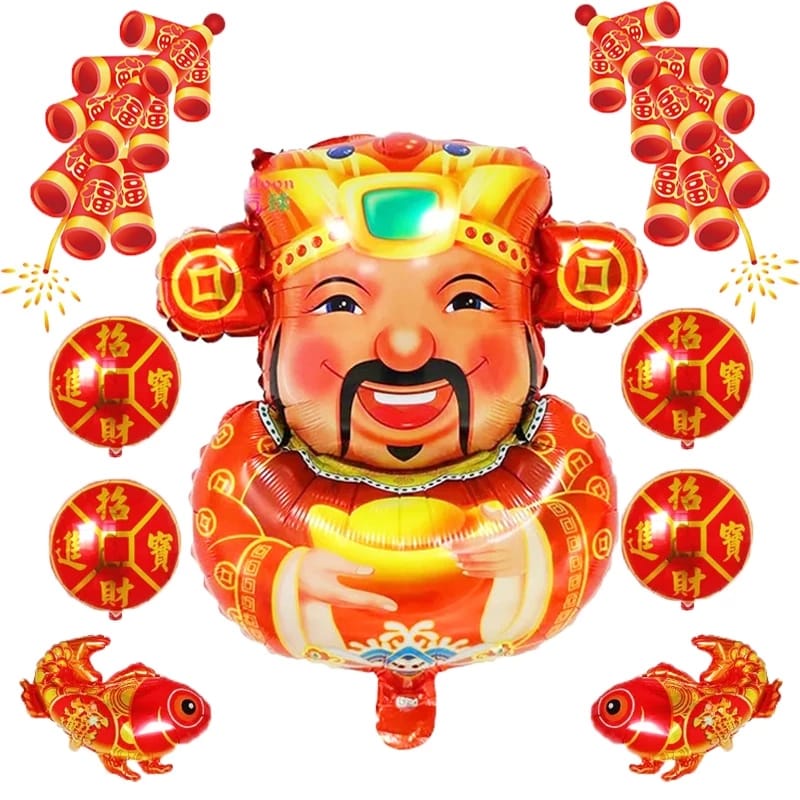 mrcaisen BALON FOIL DEWA REJEKI balon foil imlek dekorasi imlek balon chinese new year B015