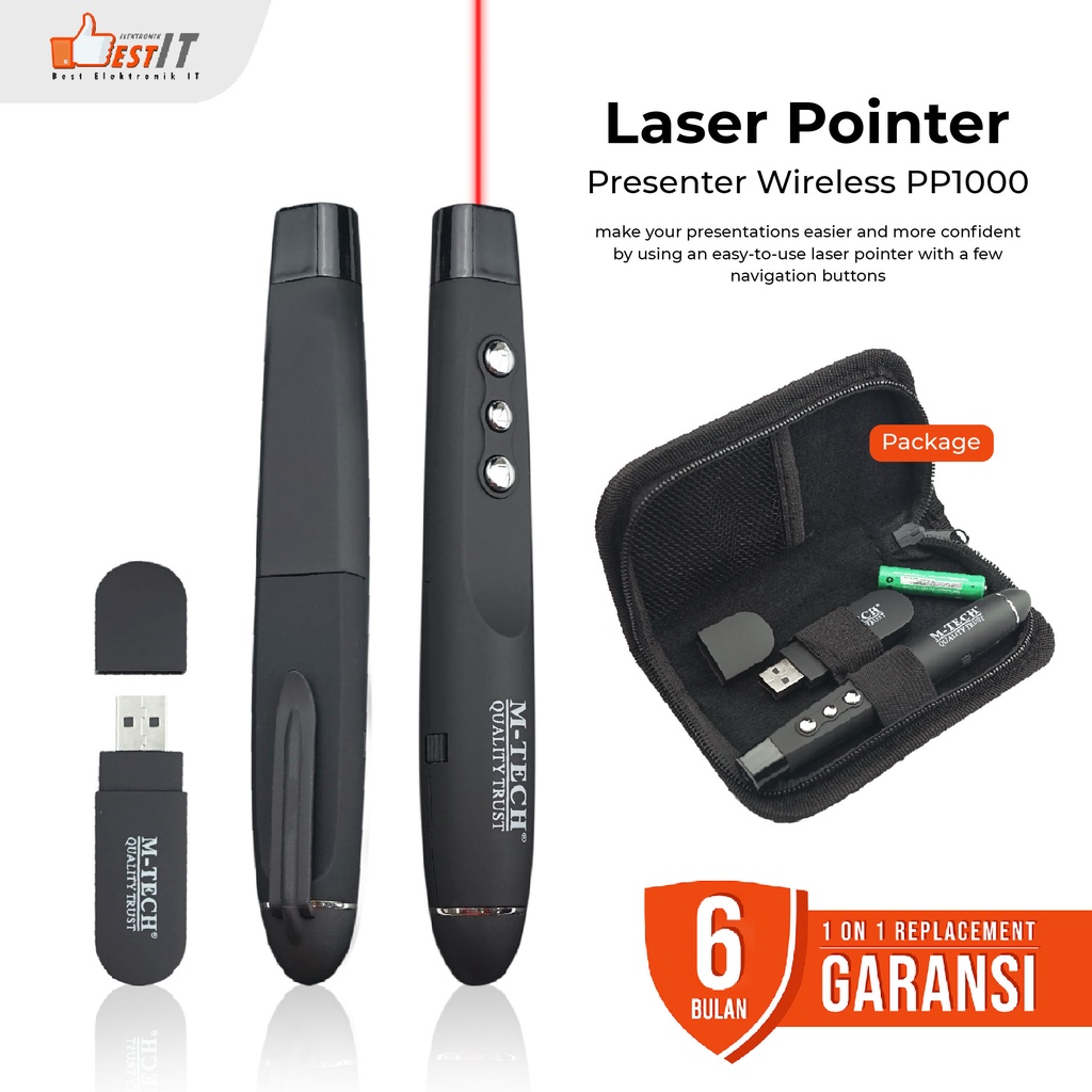 Laser Pointer Wireless  PP1000 Alat Presentasi Wireless