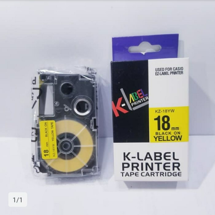 

K LABEL Printer 18mm - use Compatible Casio EZ Label Tape 18 mm