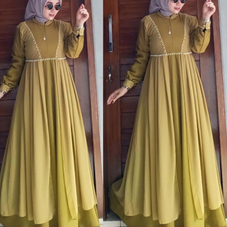 Hot Sale Nabila dress vol.2 ALHAYA /Gamis pesta/gamis terbaru/gamis ceruty armani/gamis polos/gamis 